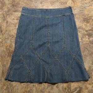 A-line DKNY Skirt with Stitching Detail.